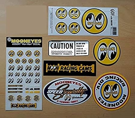 Amazon ムーンアイズ ステッカー 7枚セット 3 Mooneyes まとめてお得なセット ステッカー デカール 車 バイク