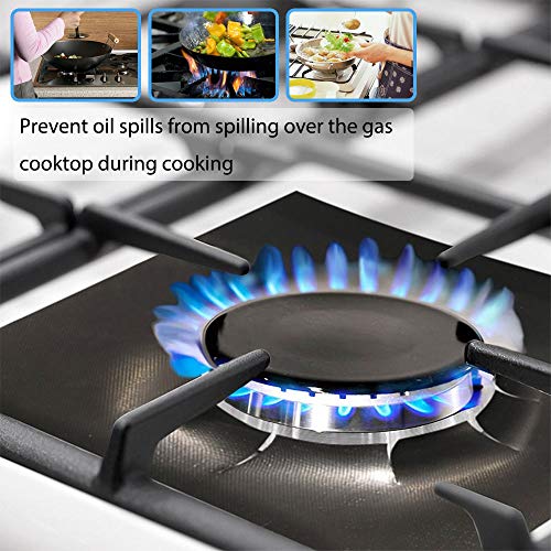 PROKITCHEN Gas Range Protectors Kit with Stove Counter Gap Reusable Non-Stick and Easy to Clean Stove Burn Cover FDA Approved Heat Resistance Fire Shield