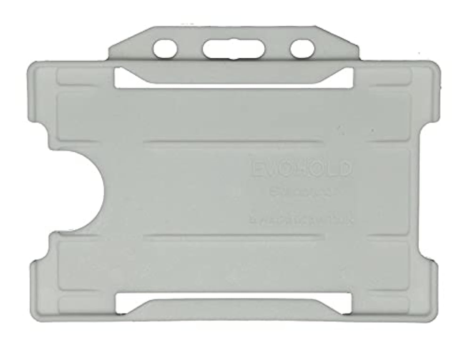 Identity-Plus: White Rigid Open Faced Landscape ID Card Badge Pass Holder (100)