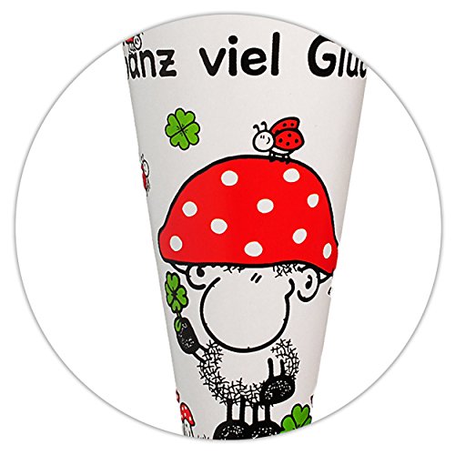 alles-meine.de GmbH 10 Stück Schultüten - Sheepworld - Ganz viel Glück - Schaf - Glücksklee & Glückspilz - 50 cm - 6… – Bild 6