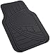 Amazon Basics 4-Piece Flexible Rubber Car Floor Mat, Black