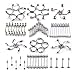 60pcs 316L Surgical Stainless Steel Barbell Nose Lip Nipple Rings Septum Tongue Eyebrow Piercing Jewelry Set 14G 16G 18G