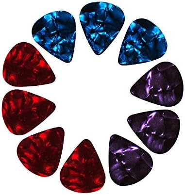 Earworld Guitar Picks 10-pack 0.46mm ,0.71mm,0.96mm Stylish Colorful picks Includes Thin, Medium &amp; Heavy Gauges pick