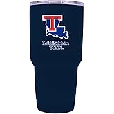R and R Imports Louisiana Tech Bulldogs 24 oz Insulated Stainless Steel Tumbler Navy Officially Licensed Collegiate Product