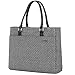 DTBG Laptop Tote Bag, 15.6 Inch Women Shoulder Bag Nylon Briefcase Casual Handbag Laptop Case for 15-15.10 Inch Tablet/Ultra-Book/MacBook/Chromebook (Grey+Black Dot)