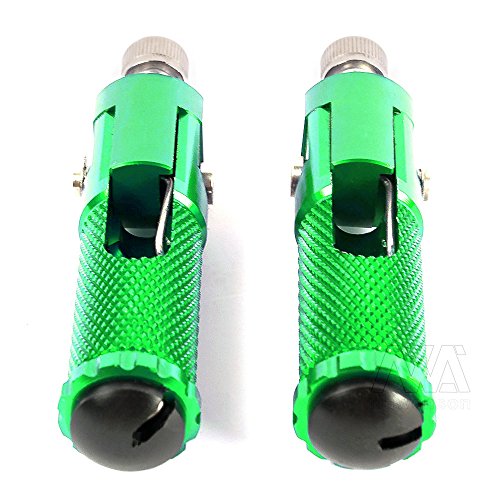 New arrival Motorcycle CNC Universal Foot Rest Footrests Folding Foot Pegs Rear Set For Honda Kawasaki KTM Ducati Suzuki Yamaha (Green) - Thumbnail 3