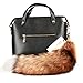 URSFUR Authentic Sunny Fox Tail Fur Handbag Accessory Key Chain Ring Hook Tassel
