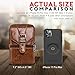 Guzilan Leather Vertical Phone Waist Bag,Cell Phone Pouch Holster Case Wallet Pouch Men Carrying Men Purse for iPhone 11 Pro Max 11 Pro 11 Xs Max XS 8 7 Plus Galaxy Note 9 8 5 S9/S8 Plus