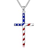 POPLYKE Cross Necklace 925 Sterling Silver Philippians 4:13 I Can Do All The Things Inspirational Necklace Gifts for Women Men 20+2''