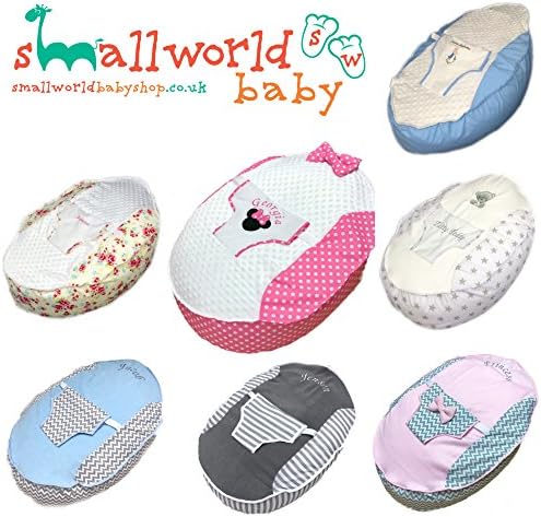 Personalised PRE Filled Baby Bean Bag Chair SEAT Newborn Girls Boys Newborn (Applique Minnie Mouse)