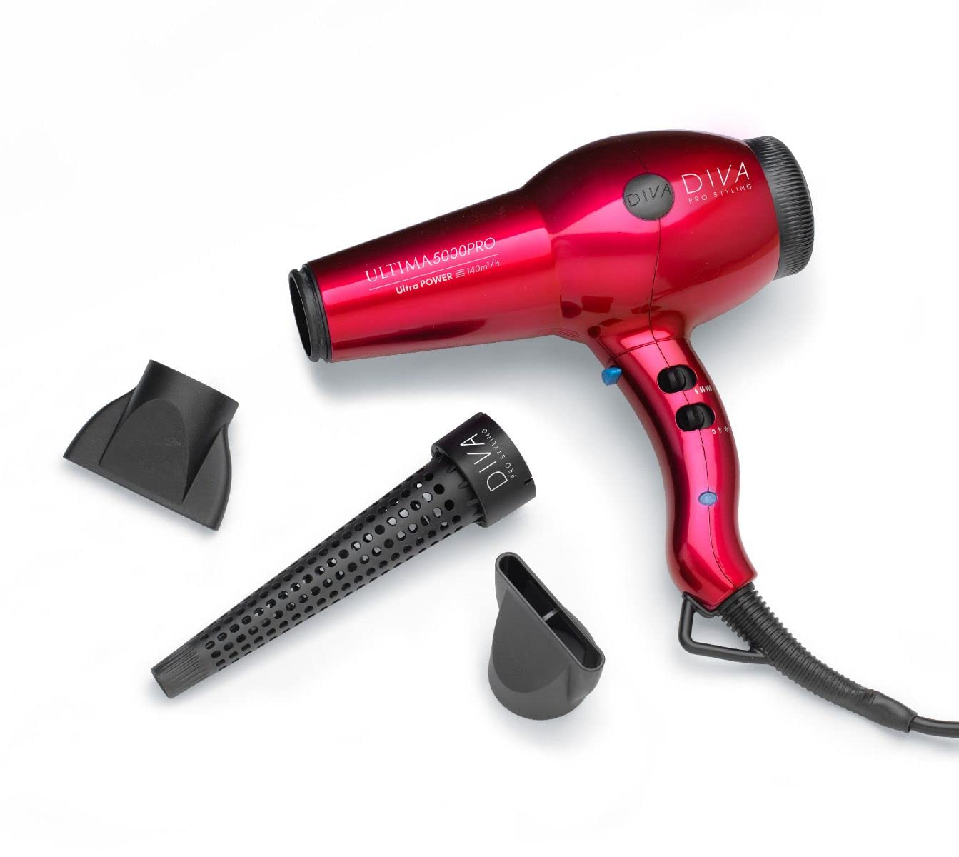 Diva Pro Styling Ultima 5000 Dryer with Styling Wand - Red