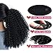 Moshina Graceful African American Black High Puff Ponytail with 4 Clips - High Wrap Updo Hairpieces - Kinky Curly Synthetic Kanekalon Fiber - Afro Bun for Black Women -Natural Chignon (Color 1b)