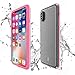 EFFUN iPhone X Waterproof Case, IP68 Certified Waterproof Shockproof Dirtproof Snowproof Case Fully Sealed Underwater Protective Cover with Built-in Screen Protector for iPhone X (5.8 inch) Pink