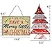 Romance Chef Christmas Decorations for Your Home - Set of 2 Wooden Christmas Signs - Have A Merry Little Christmas and All Hearts Come Home for Christmas Tree