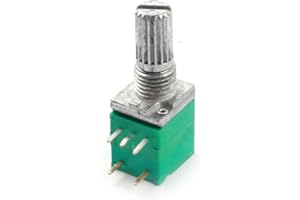 Uxcell a14080500ux0031 B50K Knurled Shaft Linear Rotary Taper Potentiometer Switch, 50K Ohm, 6 mm
