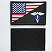 SpaceAuto 3D Embroidered American Flag w/ Paramedic Medic Tactical Morale EMT EMS Badge Patch 3