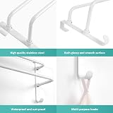 EMKE Double Towel Rail Stainless Steel Over Door Holder White view 3