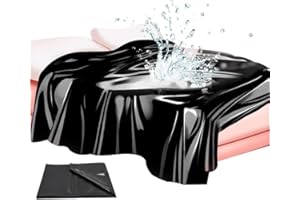 Waterproof Play Sheet, 79x82 Inches, Adult Use, Couples Accessories (black)210 * 200CM