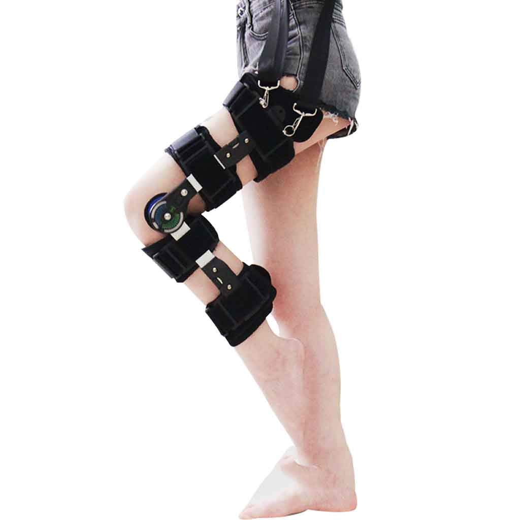 新しく着き サポーター Right Average Leg Size 女性のためのヒンジをサポートする膝のブレーススポーツの外傷 捻挫 関節炎 半月板の涙のためのストラップ安定剤と調節可能な開いた膝蓋骨ヒンジ付き膝のブレース B07kx1tb1q Roscloud 完成品