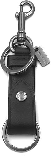 Amazon コーチ Coach メンズ キーリング レザー ブラック F Qb Bk コーチアウトレット 並行輸入品 Coach コーチ キーホルダー チェーン
