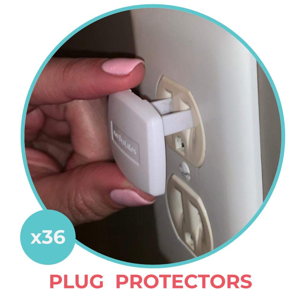 Toddleroo by North States - Plug Protectors for Baby Proofing Outlets: Child Proof Outlet Covers - 36 Pack - Soft White