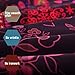 Sleepwish 4pcs Red Green Bohemian Duvet Cover Set Twin Size for Kids Teens Mandala Bedding Set Soft Romantic Boho Chic