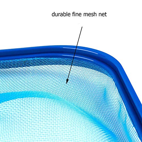 FLY HAWK Swimming Pool Leaf Skimmer Net, 8 Ft Fine Mesh Netting with Heavy Duty Connecting Stainless Steel Pole for Fast Cleaning Spas & Ponds Debris