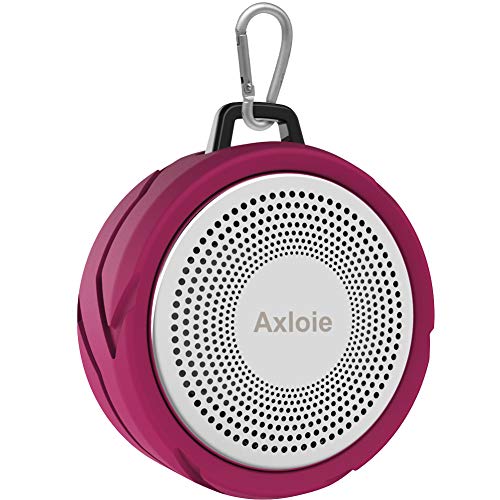 Muzili Axloie BT2405 Waterproof Portable Wireless Bluetooth Speaker with HD Sound, 5 Hour Playtime, USB, Micro SD Card, FM Radio and AUX for Indoor/Outdoor (Pink)