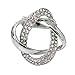 maikun Round Rhinestone Brooch Scarf Ring Gift for Valentine's Day