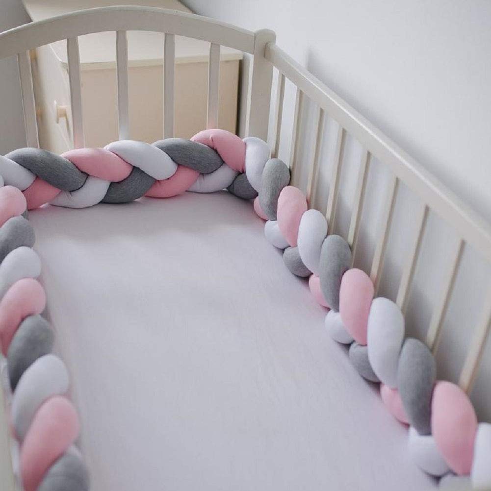 Amazon Com Baby Crib Bumper Plush Nursery Cradle Decor Knotted