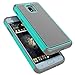 Tekcoo Galaxy J3 2018 Case, Samsung J3 Orbit/J3 Achieve/J3 Express Prime/J3 Prime 2/J3 V 3rd Gen/Amp Prime 3/J3 Eclipse 2/J3 Aura/J3 Star Case, [Tmajor] Cute Sturdy Cover Cases - Turquoise