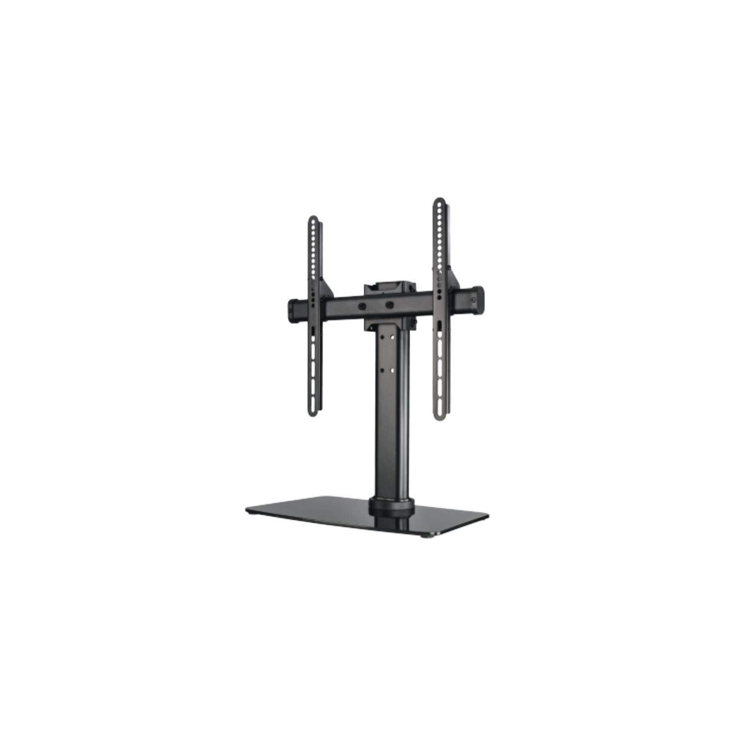 Hama TV Stand, Tiltable, Rotatable, Fully Movable (for TVs from 32-55 inches, height adjustable, base plate made of glass, TVs up to 30kg, VESA up to 400x400), black