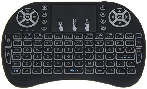 Amebay 2.4GHz LED Backlit Mini Wireless Keyboard with Touchpad Remote for Google Android TV Box,Pad,PS3,XBOX 360,HTPC