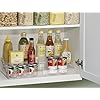 mDesign-Expandable-Kitchen-Cabinet-Organiser-Rack-for-Spices-Condiments-Canned-Food-3-Tiers-Clear mDesign Expandable Kitchen Cabinet Organiser Rack for Spices, Condiments, Canned Food - 3 Tiers, Clear