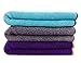 Workout Towels Sports Towel Microfiber Sweat Towels Set, Multi-Purpose Gym Towel, Fast Drying & Super Soft, for Sports, Fitness, Gym, Yoga, Travel, Camping & More 3 Pack (Light Blue+Grey+Purple)