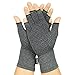 Vive Arthritis Gloves with Grips - Men & Women Textured Fingerless Compression - Open Finger Hand Gloves for Rheumatoid and Osteoarthritis - Arthritic Joint Pain Relief for Computer Typing (Large)