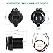 Dual USB Charger Socket Power Outlet with Digital Voltmeter QC 3.0 + 5v/1.5A Dual USB Port with LED Voltage Meter Display for 12V/24V Marine Car Motorcycle,Motorcycle Accessories
