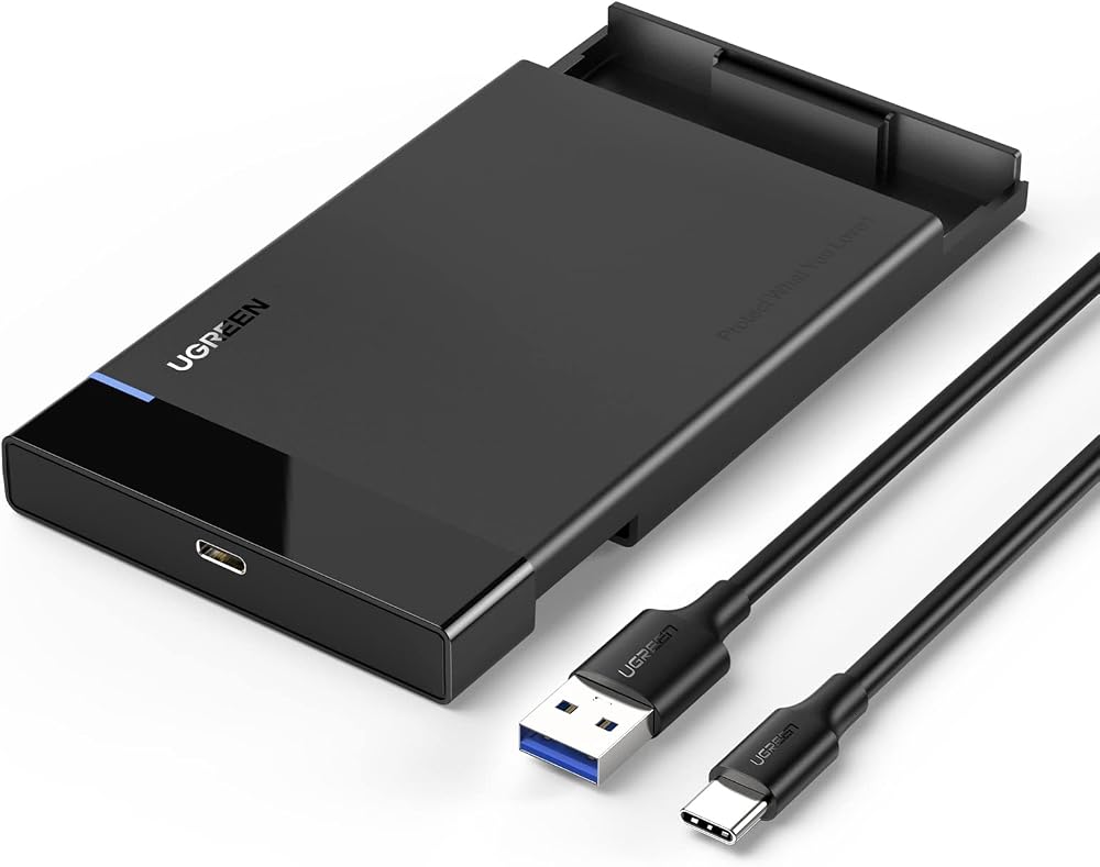 UGREEN 2.5 Inch USB C SATA Hard Drive Enclosure USB C SSD Caddy 6Gbps Tool Free