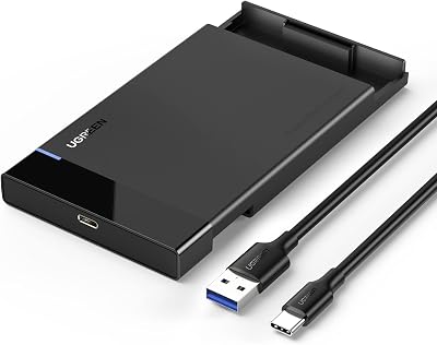 UGREEN 2.5 Inch USB C SATA Hard Drive Enclosure USB C SSD Caddy 6Gbps Tool Free