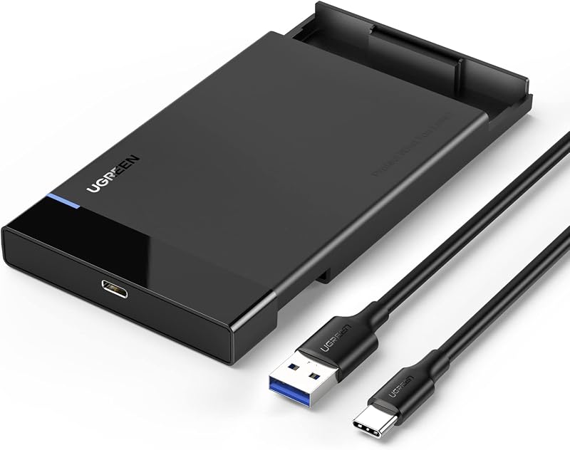 UGREEN 2.5 Inch USB C SATA Hard Drive Enclosure USB C SSD Caddy 6Gbps Tool Free