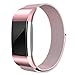 SWEES Metal Bands Compatible Fitbit Charge 2, Milanese Stainless Steel Metal Magnetic Replacement Wristband Small & Large (5.5