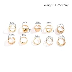 INENIMARTJ Boho Rings for Women,Gold Stacking