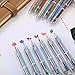 12 Pieces Multicolor Ballpoint Pens 6-in-1 Retractable Ballpoint Pens 6 Color 0.5 mm Shuttle Pens for Office School Supplies Students Children