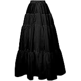YULUOSHA Women's Crinoline Petticoat Hoopless Skirt A-Line Underskirt Full Gown Half Slips for Dresses Lingerie Long Skirt