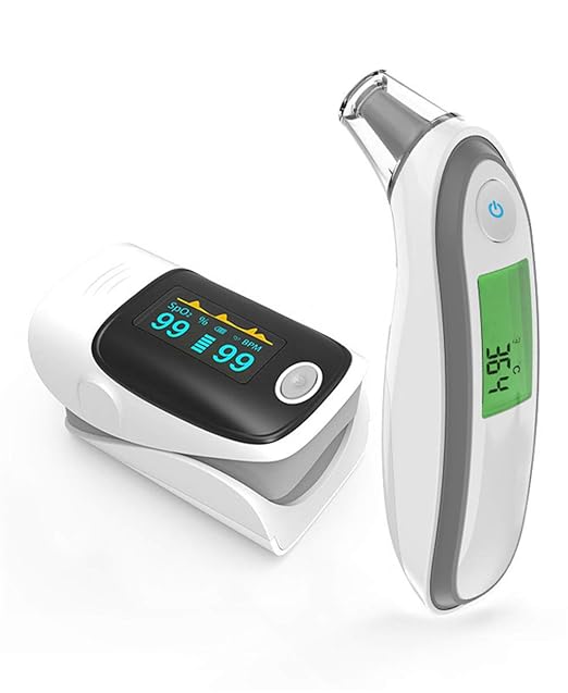 CWXDIAN Infrarot elektronisches Thermometer Ausgangstemperatur Temperatur Temperatur Pistole Finger Clip Puls Blutsauerstoffm