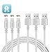 IPhone Charger TIMMY 3Pack 6FT Nylon Braided 8 pin Lightning cable certified to charging Cable with charging indictor powerline for iPhone 5/5C/5S/6S/6S PLUS/7/7 plus, iPad Air, and more (silver)