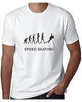 Evolution Of Man With Speed Skating Skater At End Men's T-Shirt