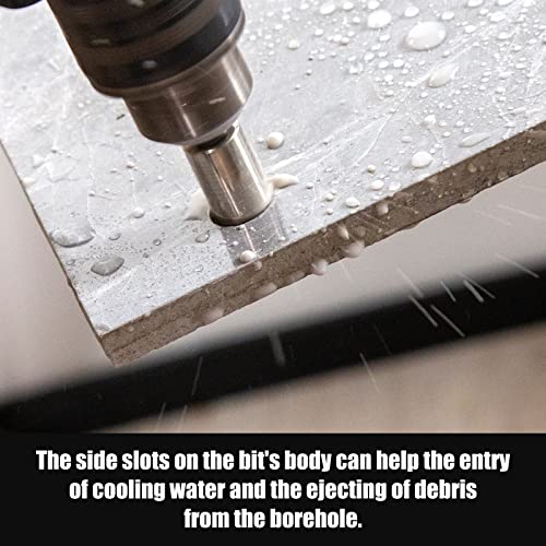 JOHOUSE Diamond Drill Bits, 6PCS Hole Saw Kit Hole Drill Bits for Granite Stone Glass Porcelain Marble