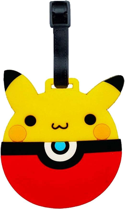 Amazon Com Pokemon Pikachu Designed Pvc Embossed Luggage Id Bag