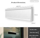 White Letter Box Cover Brush Flap Internal External Aluminium view 5